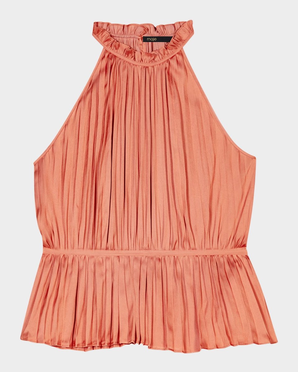 Leville Pleated Peplum Top